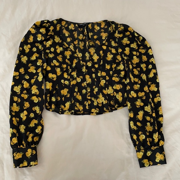 For Love and Lemons Elisa Blouse in Marigold - Picture 3 of 5